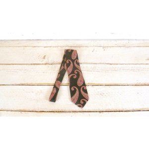 Vintage Christian Dior Monsieur red and black paisley silk tie